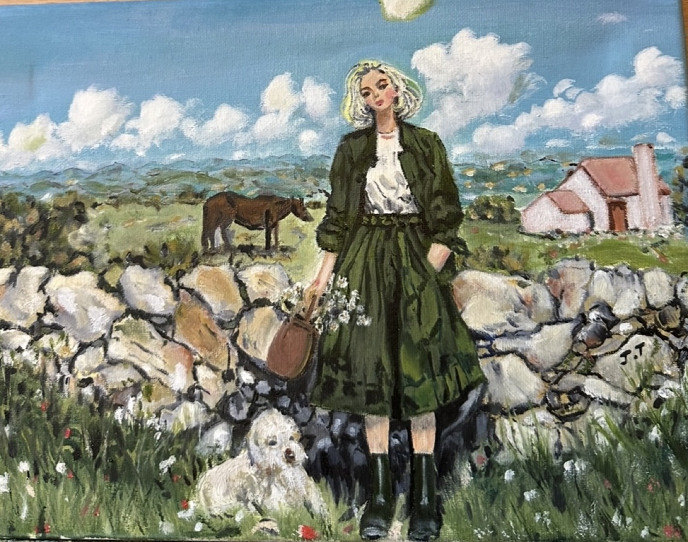 In the British Countryside — oil on canvas